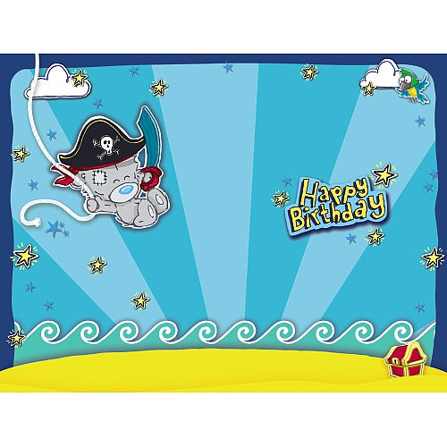 Inside of 4th Birthday Teddy Pirate Card