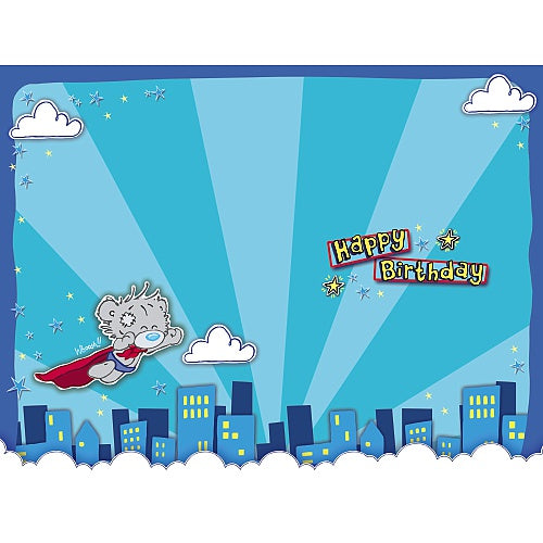 Inside of 6th Birthday Boy Super Teddy Card