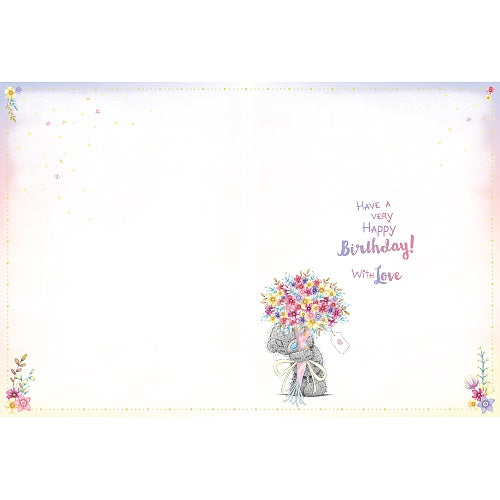 Inside of 50th Birthday Teddy Bouquet Card