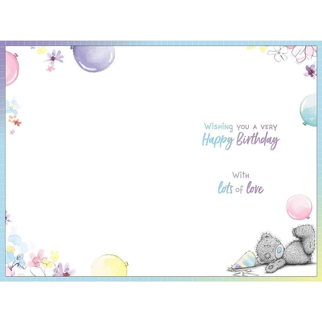 Inside of Daughter Birthday Bear & Balloons Card