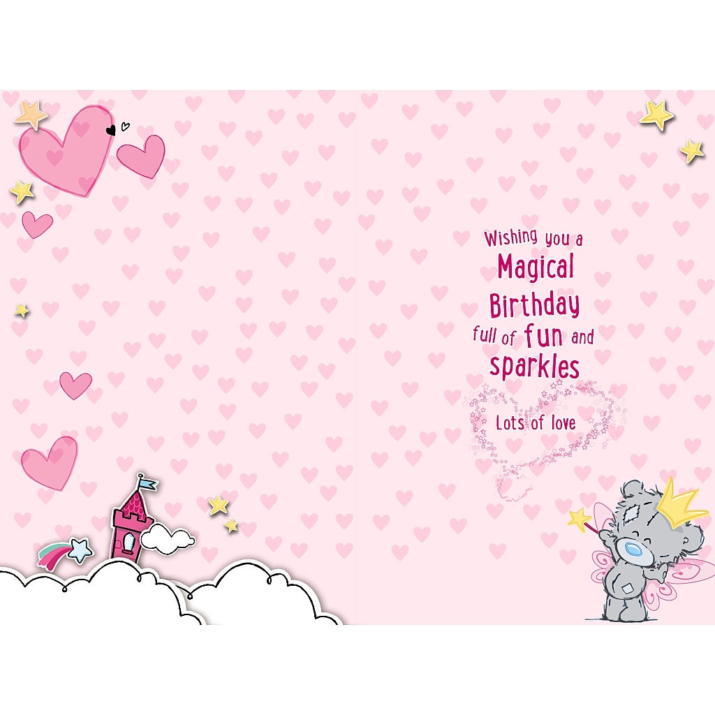 Inside of Daughter Birthday Bear With Wand Card