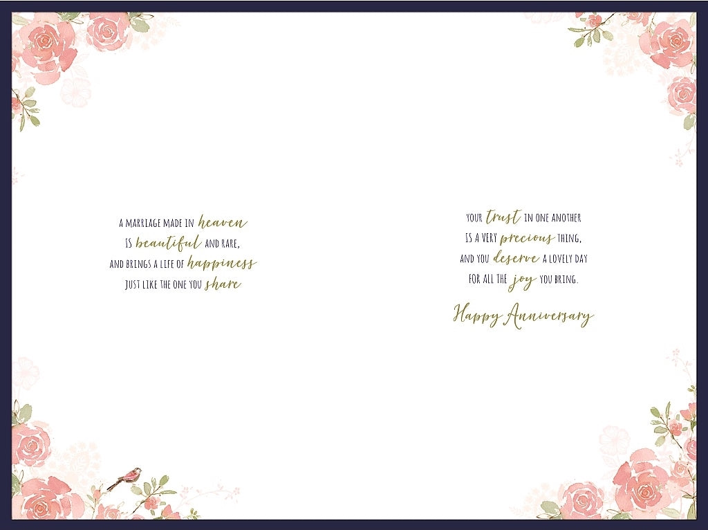Inside of Sister & BIL Anniversary Celebrate Card