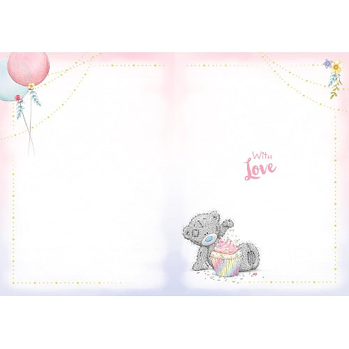 Inside of 70th Birthday Teddy Cake Card