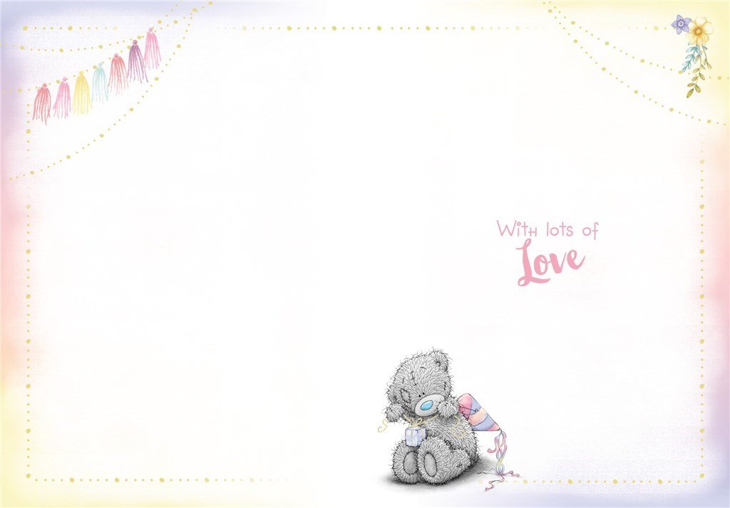 Inside of 40th Birthday Teddy Presents Card
