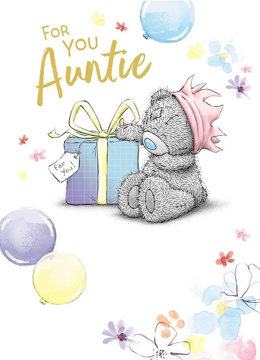 Auntie Birthday Bear Sat With Gift Card by Me to You