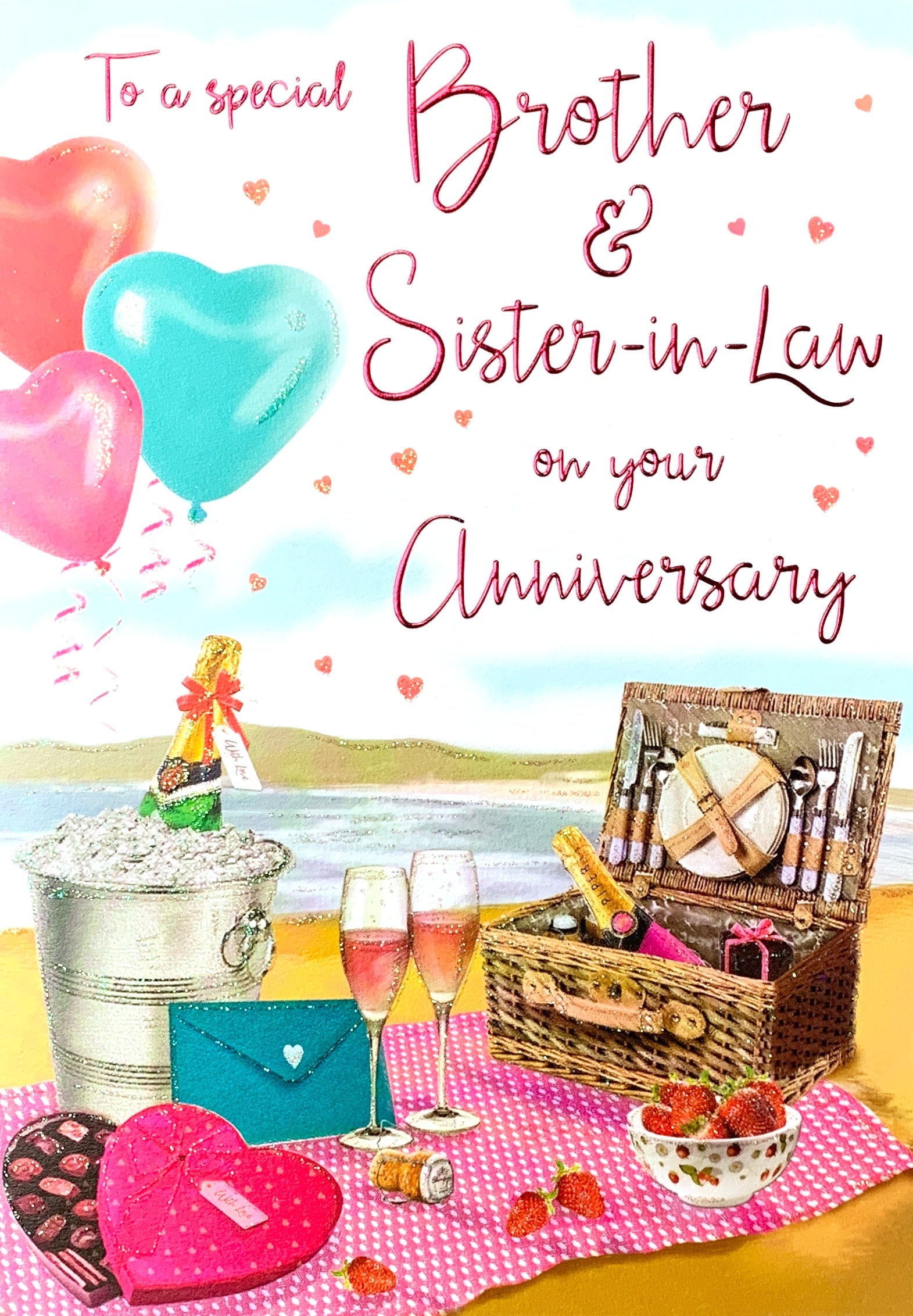 Brother & Sister in Law Picnic Anniversary Card