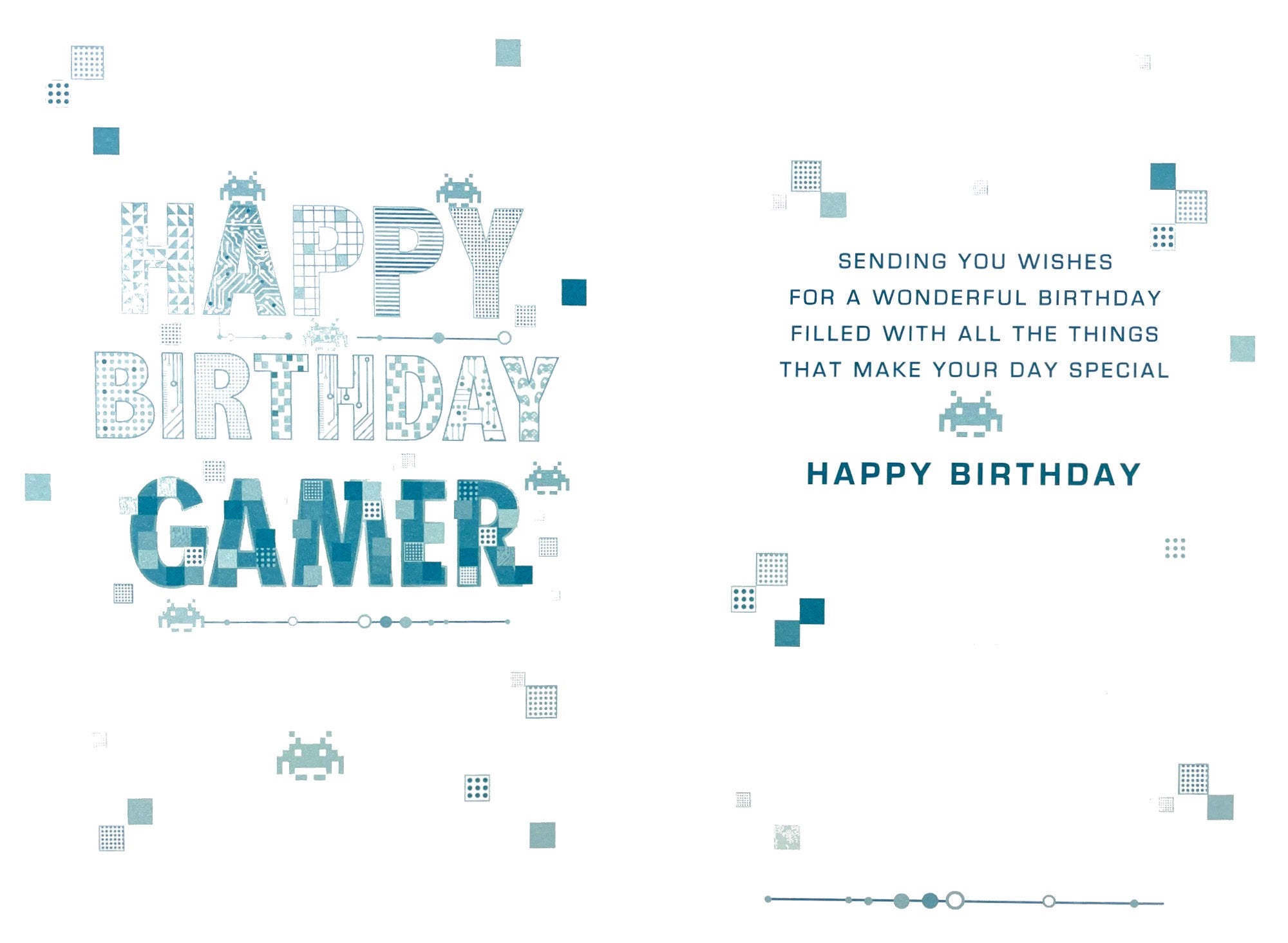 Inside of Son Gamer Happy Birthday Card