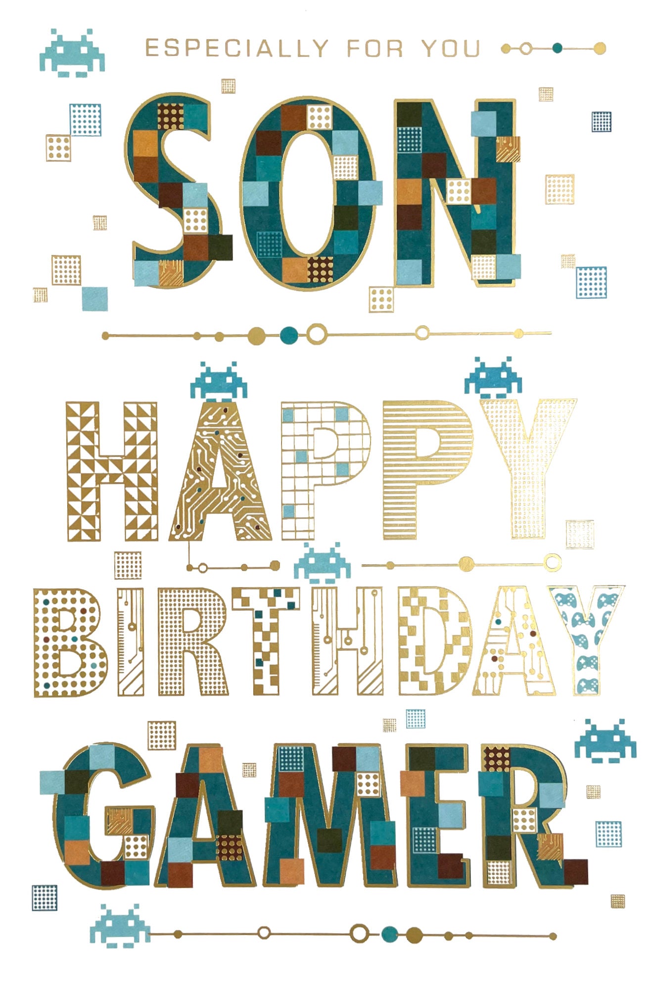 Front of Son Gamer Happy Birthday Card