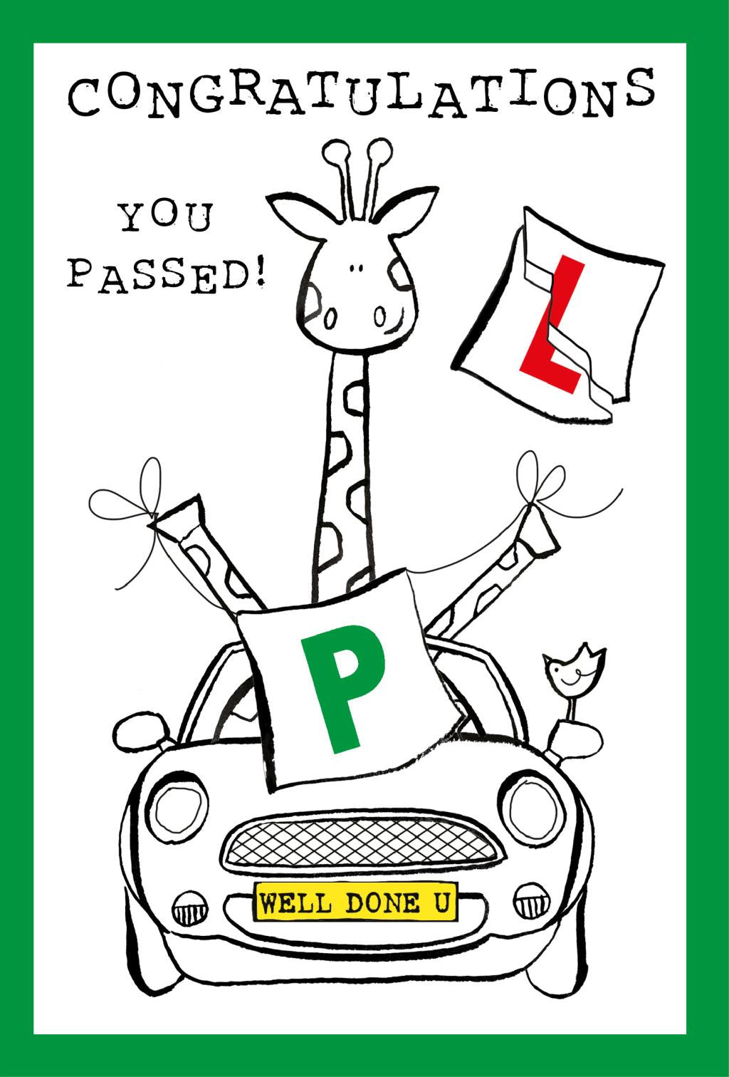 You Passed Giraffe In Car Card