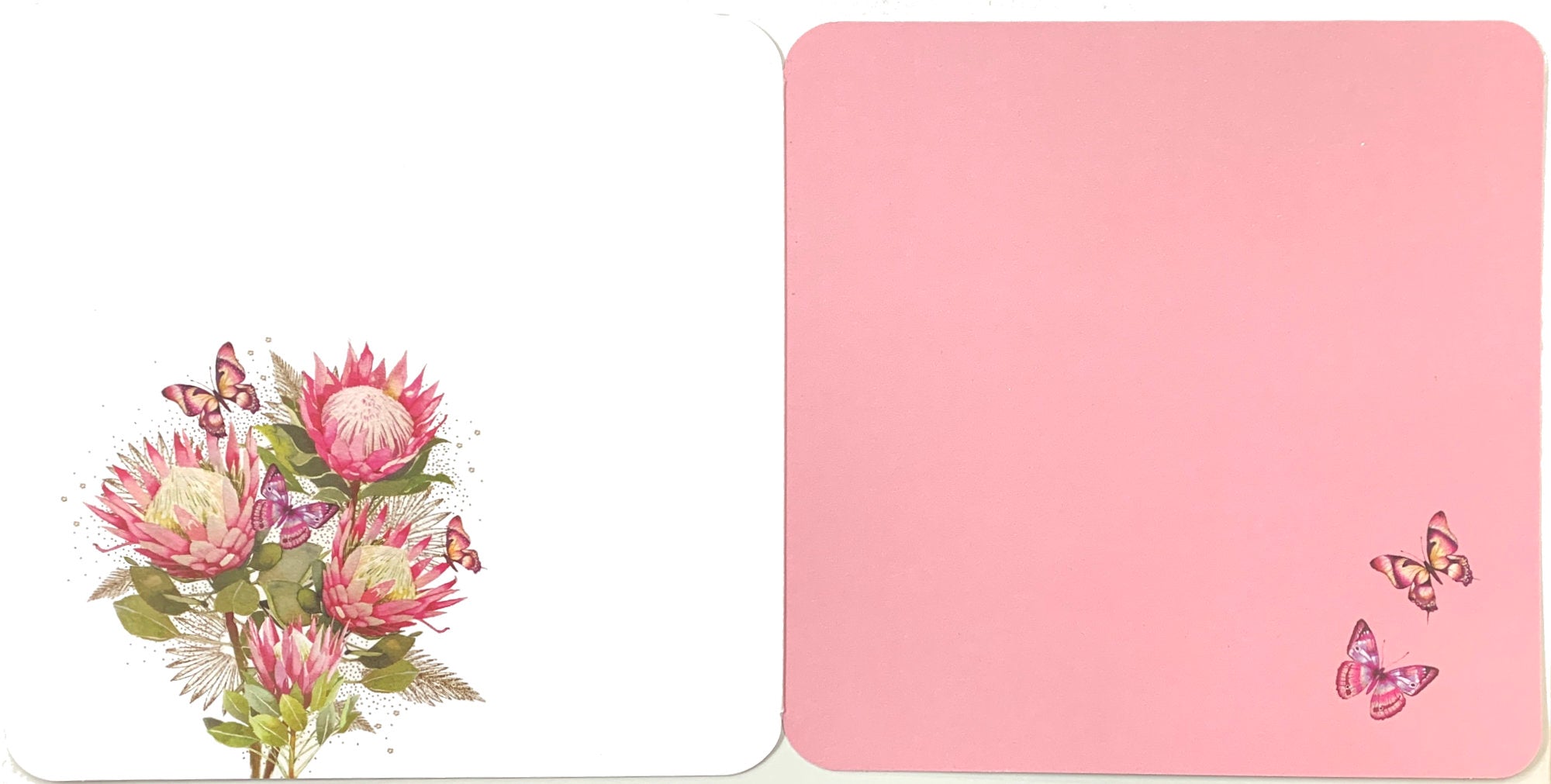 Inside of Protea Bunch Blank Card