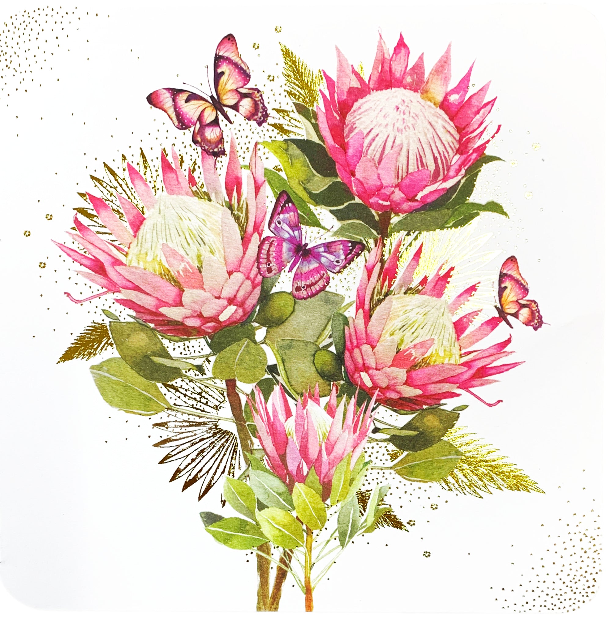 Front of Protea Bunch Blank Card