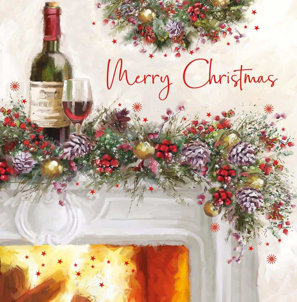 Wine/Fireplace LXL29 Boxed Cards