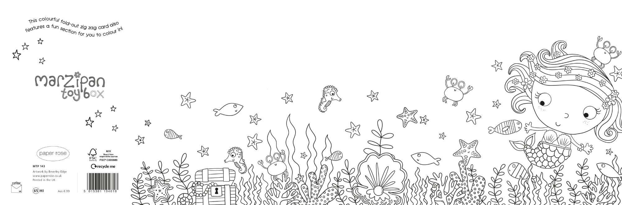 Back of Two Today Mermaid Zig-Zag Card