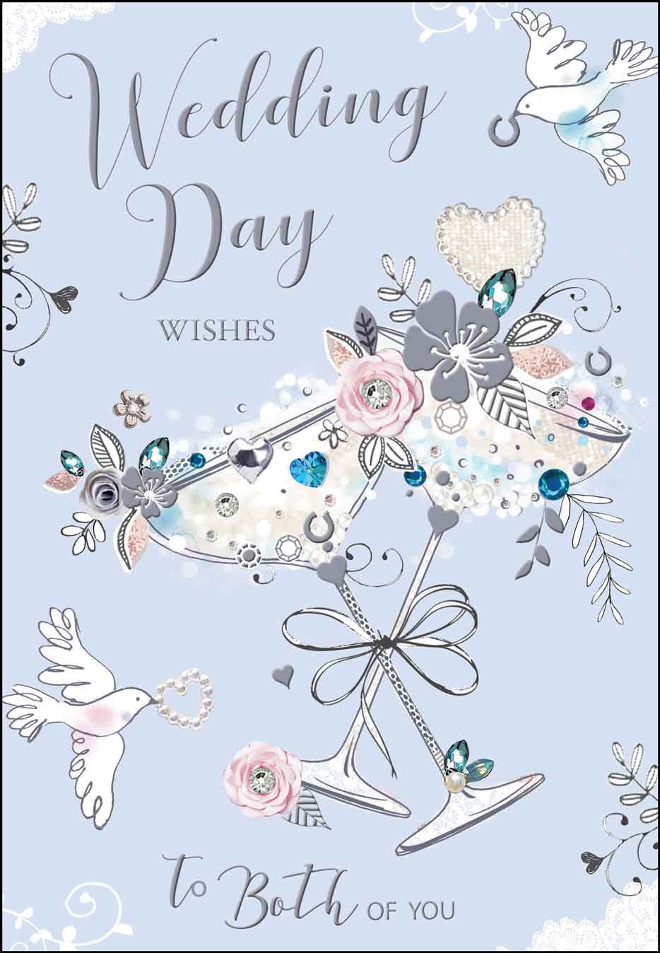 Wedding Day Wishes Glasses Card