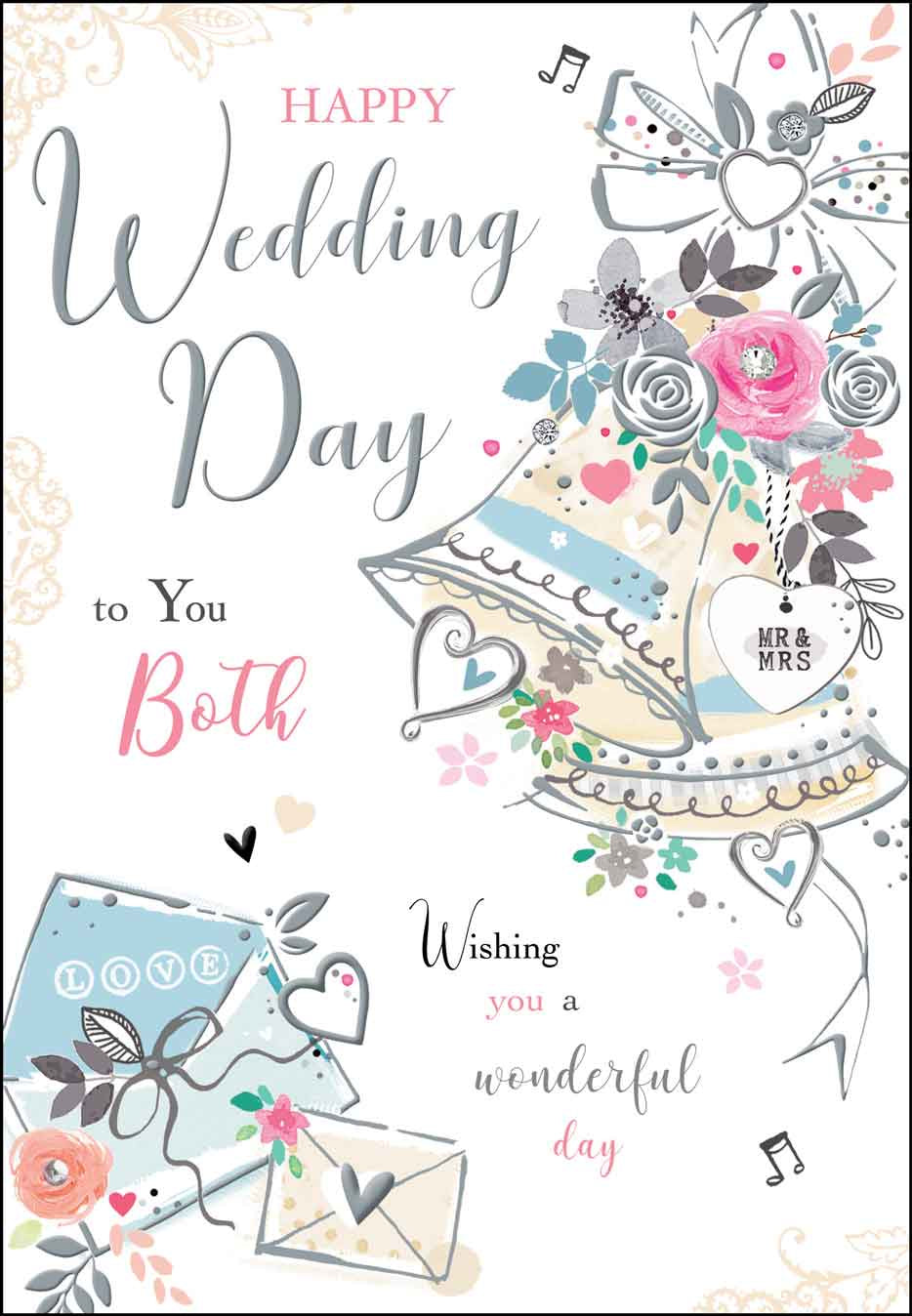 Happy Wedding Day Bells Card