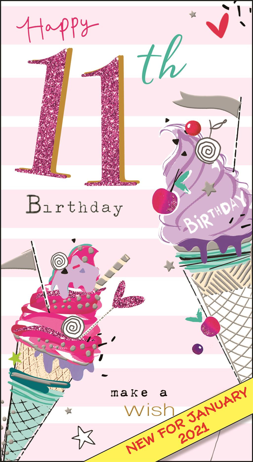 11th Birthday Ice Cream Card