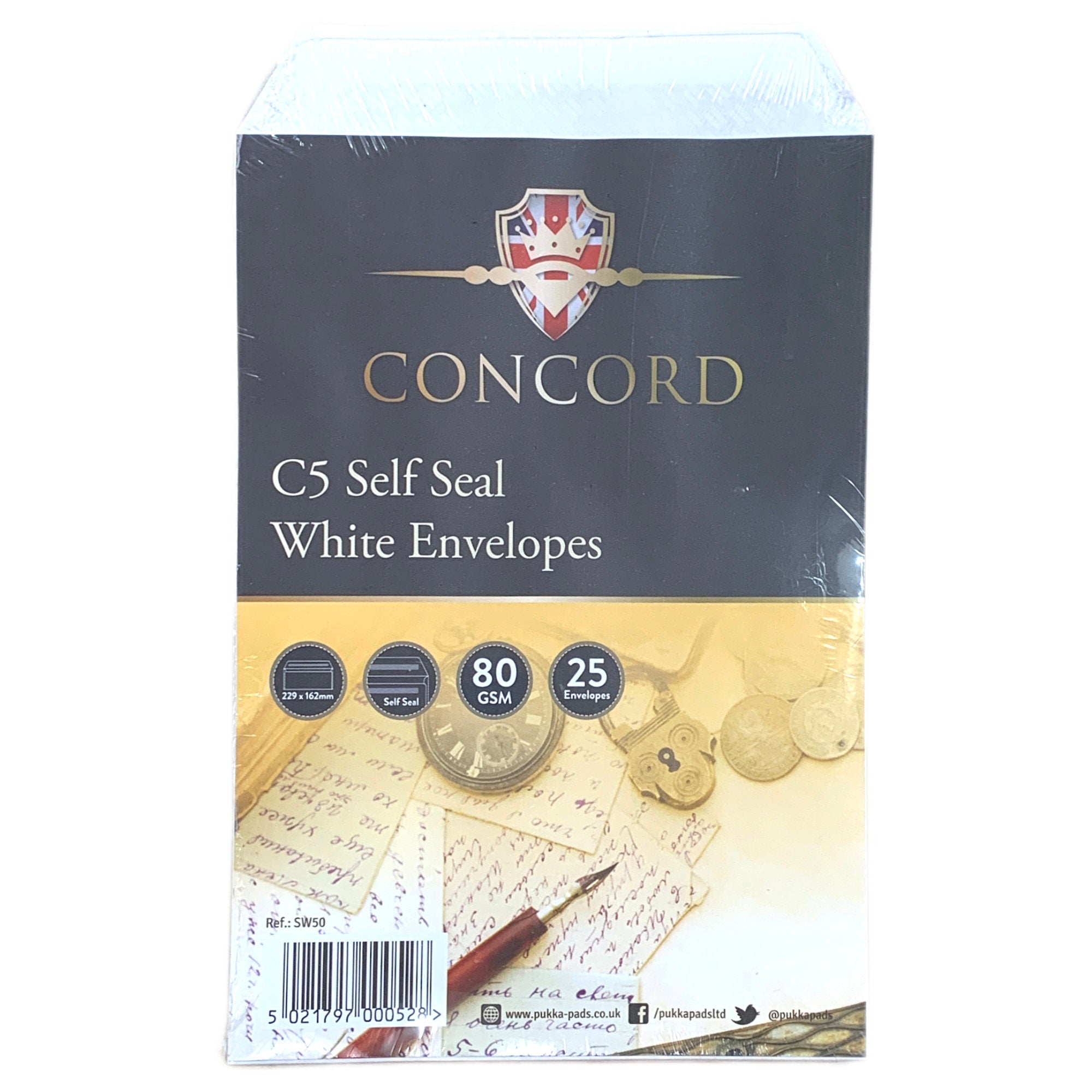 Photo of C5 Self Seal White Envelopes Pk25 80gsm