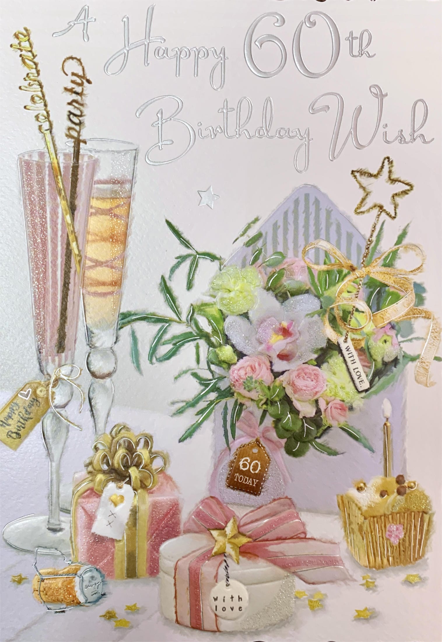 Front of Front of 60th Birthday Envelope Birthday Greetings Card