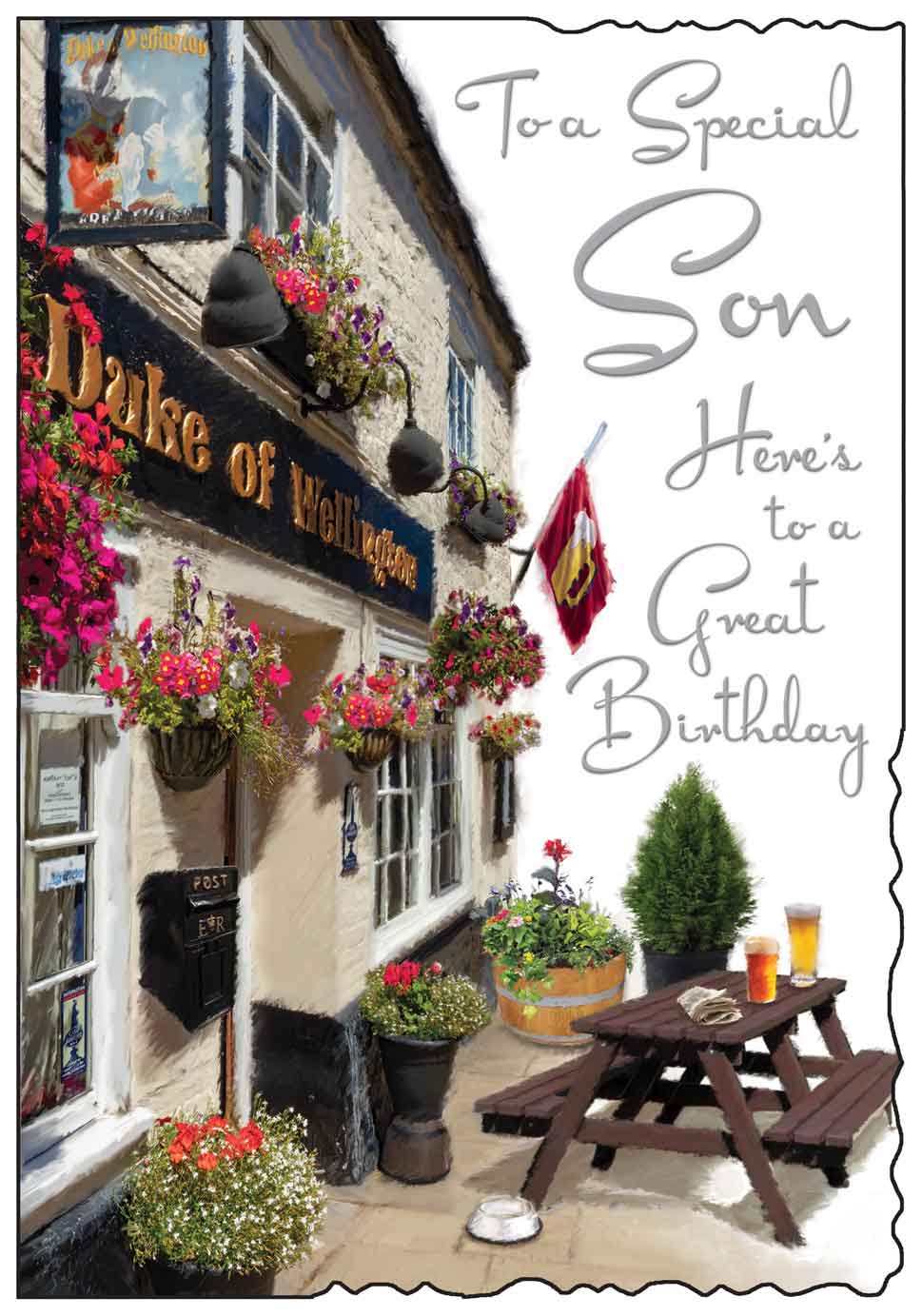 Front of Front of Son Pub Birthday Greetings Card