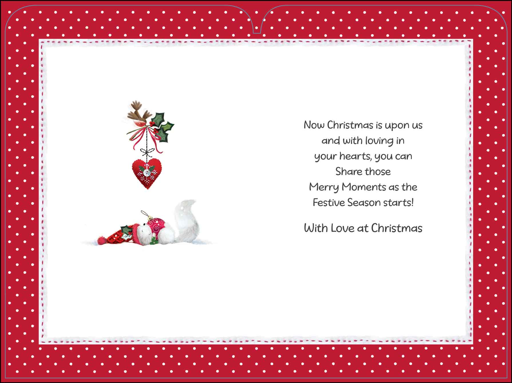Inside of Christmas Daughter & Boyfriend Card XF008