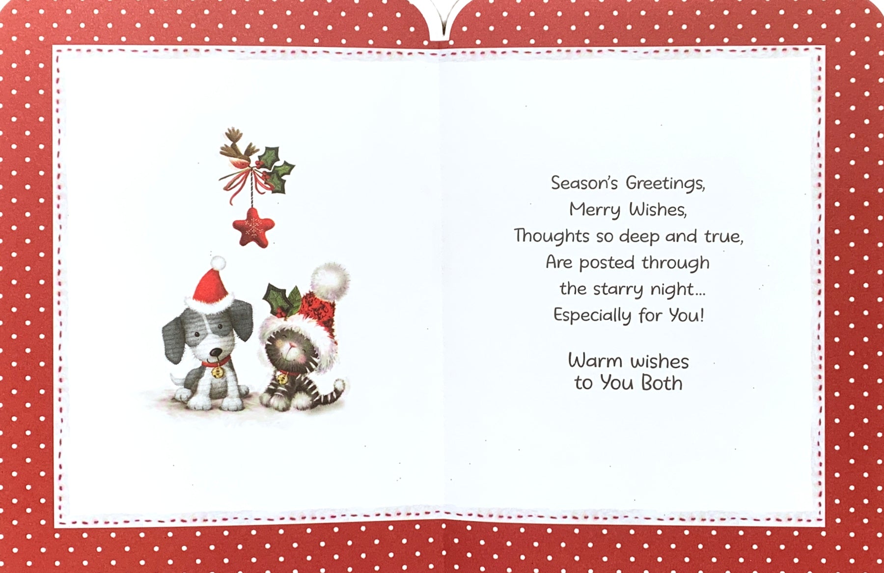 Inside of Both Of You Tree Christmas Card XFJ52