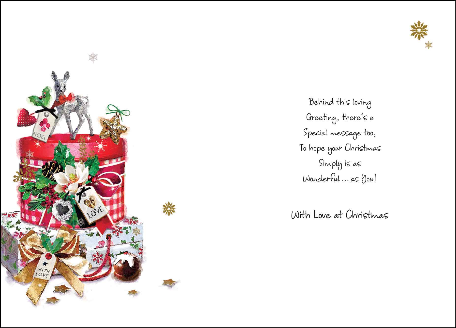 Inside of Christmas Granddaughter Ice Cream Card XM004