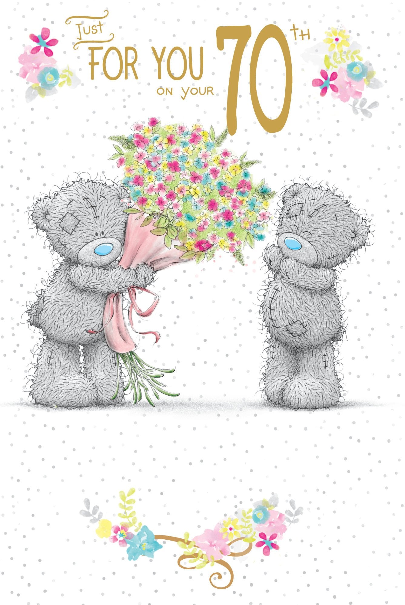 Photograph of 70th Birthday Big Bunch Greetings Card at Nicole's Shop