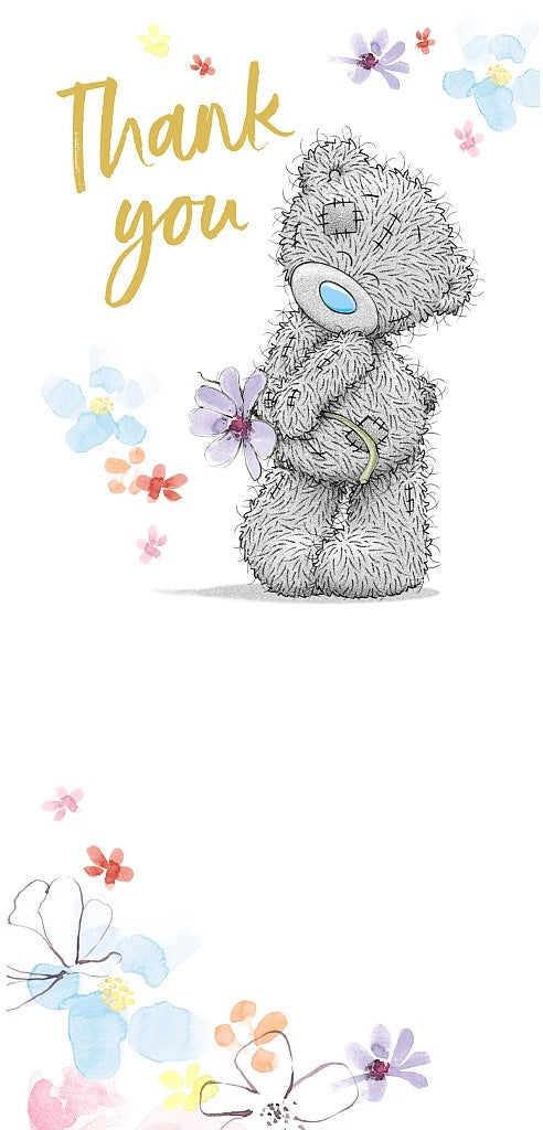 Thank You Bear With Flower Card