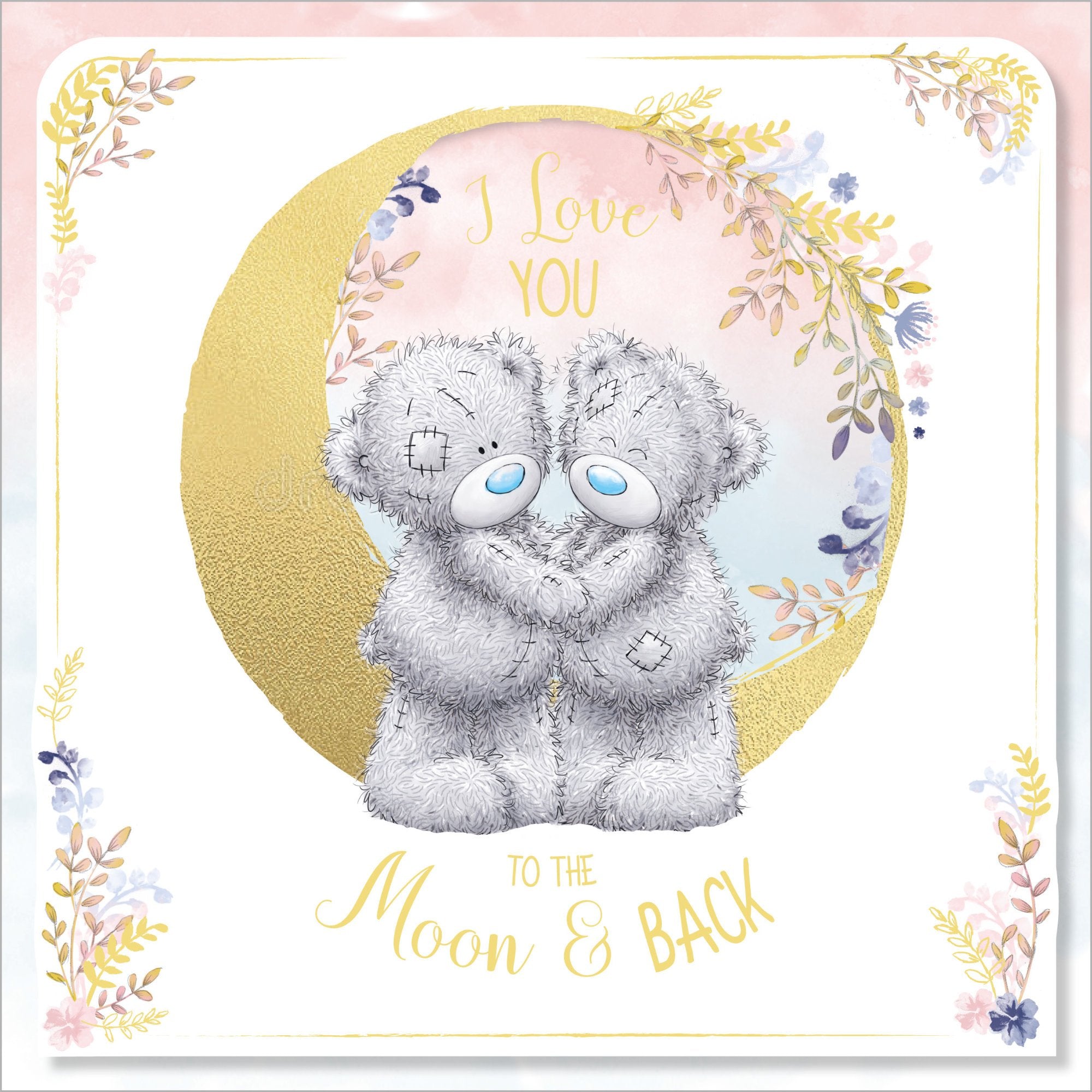 Photograph of Love Bears Embracing by Moon Greetings Card at Nicole's Shop