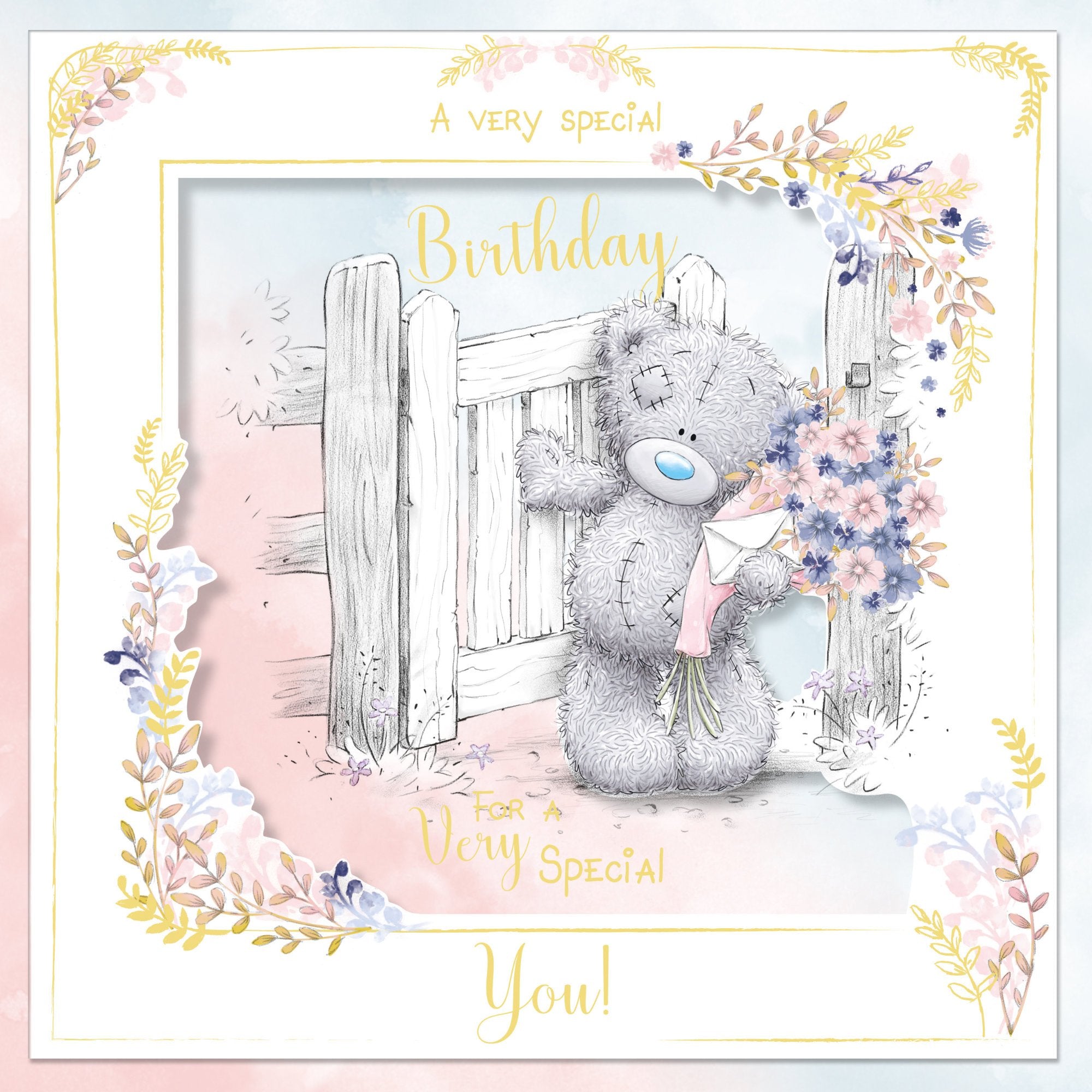 Photograph of Birthday Bear at Gate Greetings Card at Nicole's Shop