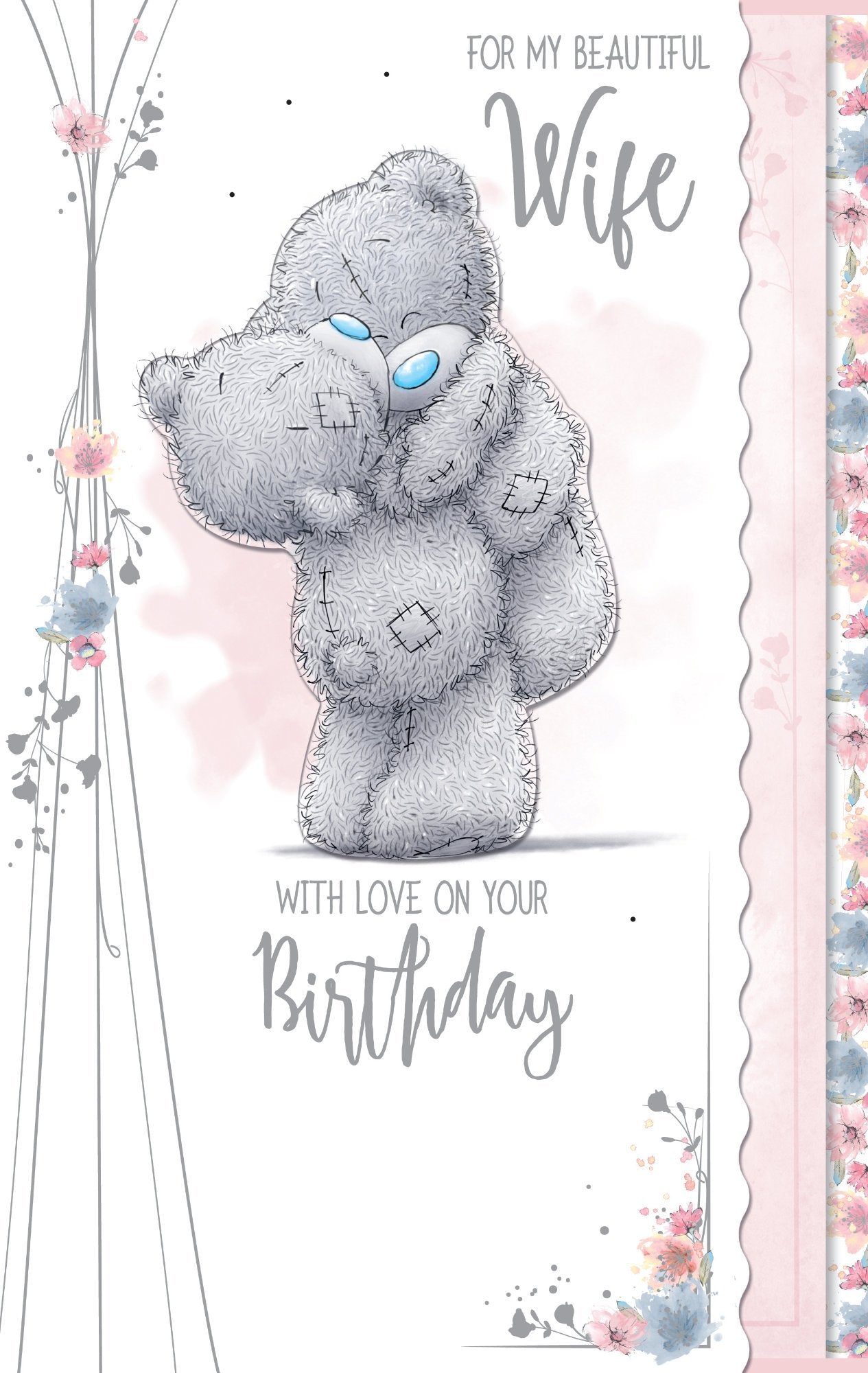 Photograph of Wife Birthday Bears Hugging Greetings Card at Nicole's Shop