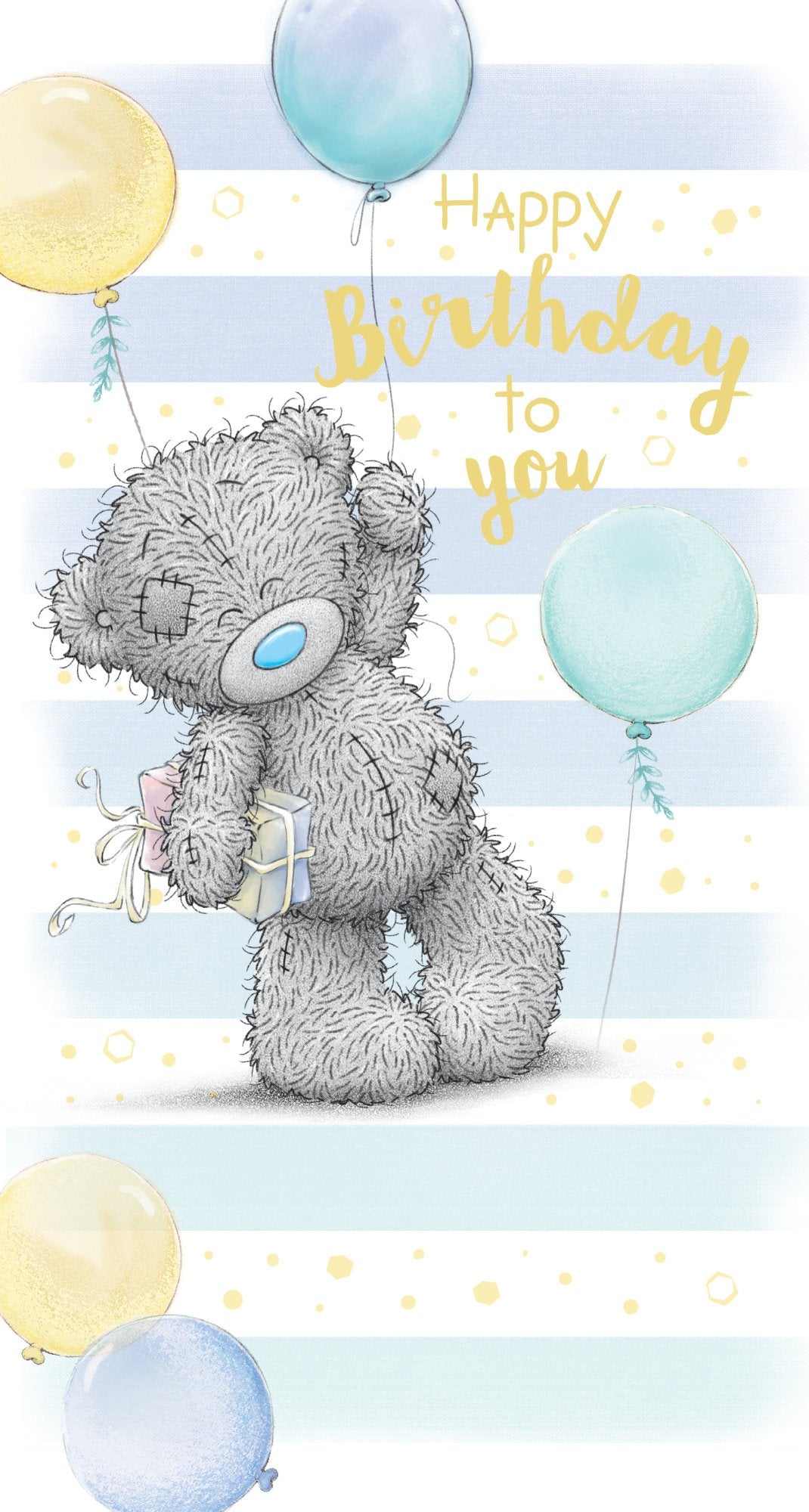 Photograph of Open Birthday Bear By Balloons Greetings Card at Nicole's Shop