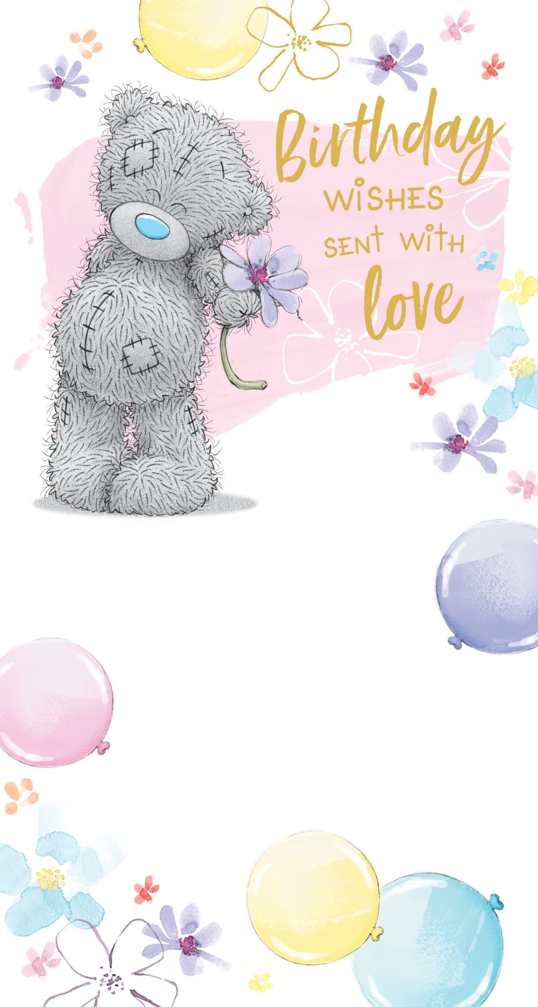 Photograph of Bear Holding Flower Greetings Card at Nicole's Shop
