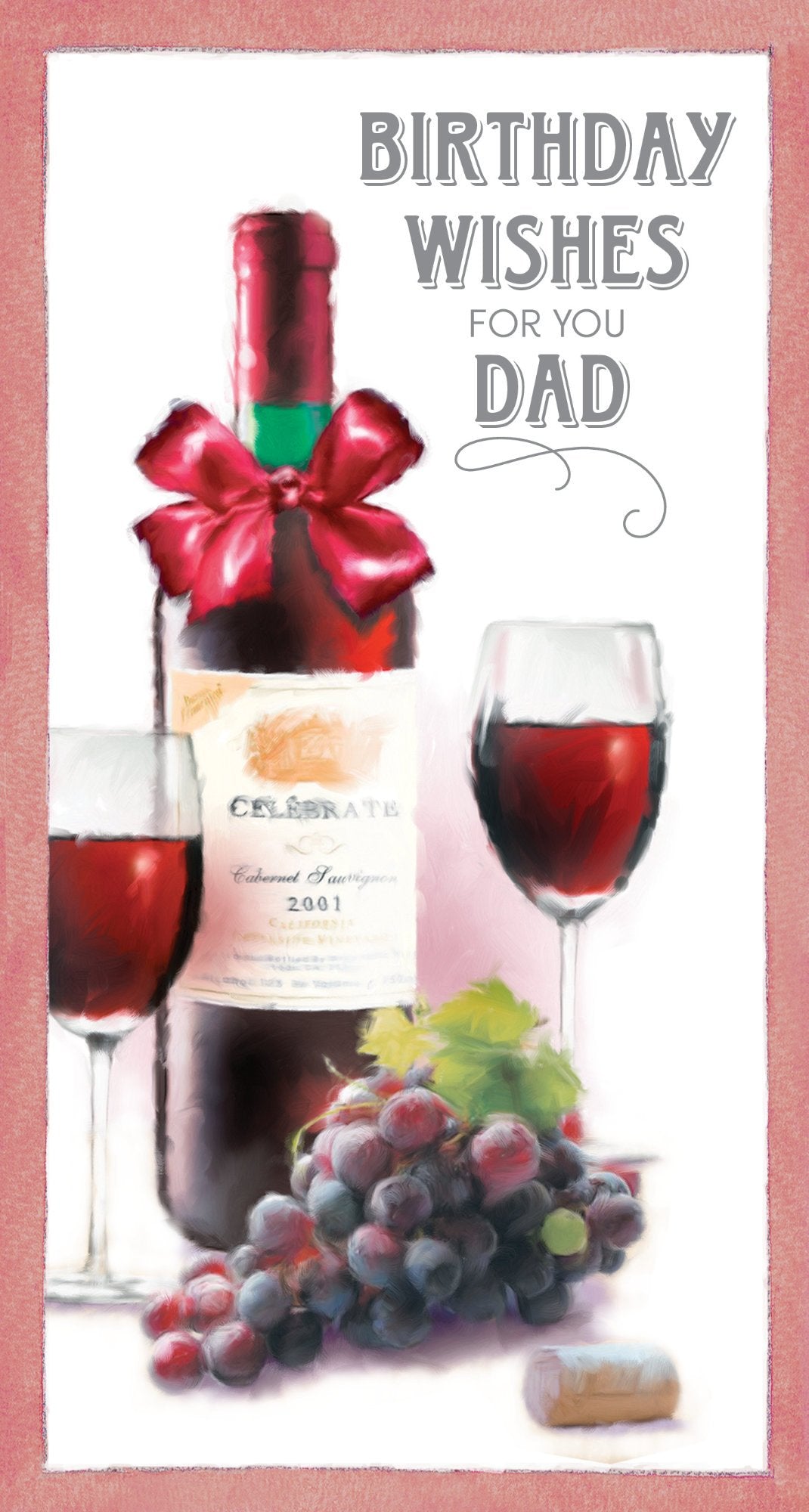 Photograph of Dad Birthday Wishes Wine Greetings Card at Nicole's Shop