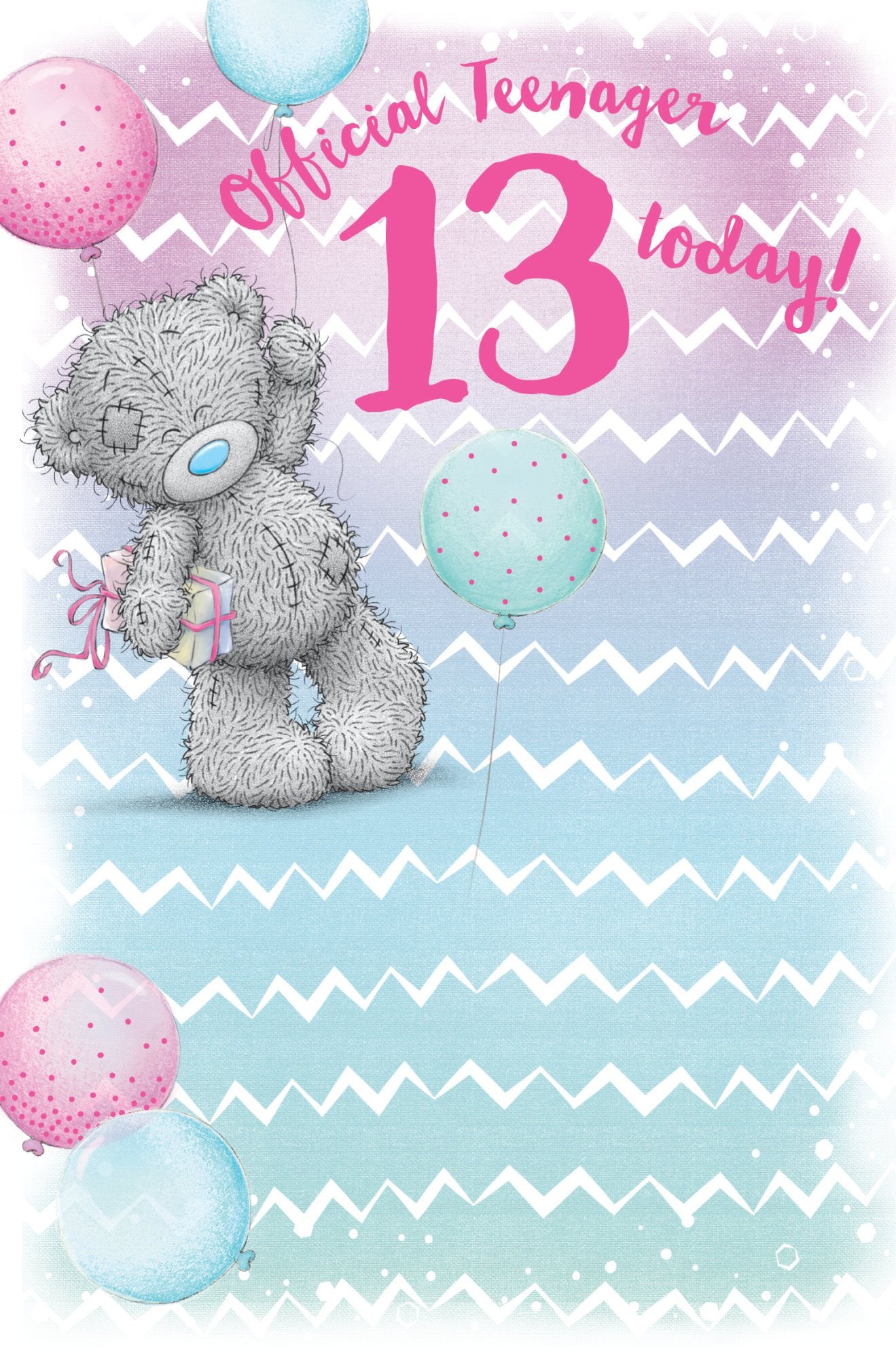 Photograph of 13th Birthday Bear Teenager Greetings Card at Nicole's Shop