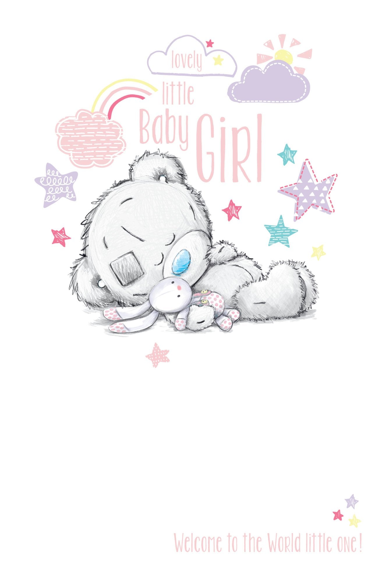 Photograph of Birth of Little Baby Girl Greetings Card at Nicole's Shop