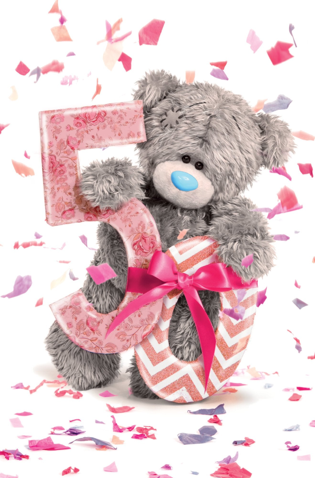 Photograph of 50th Birthday Bear Confetti Greetings Card at Nicole's Shop
