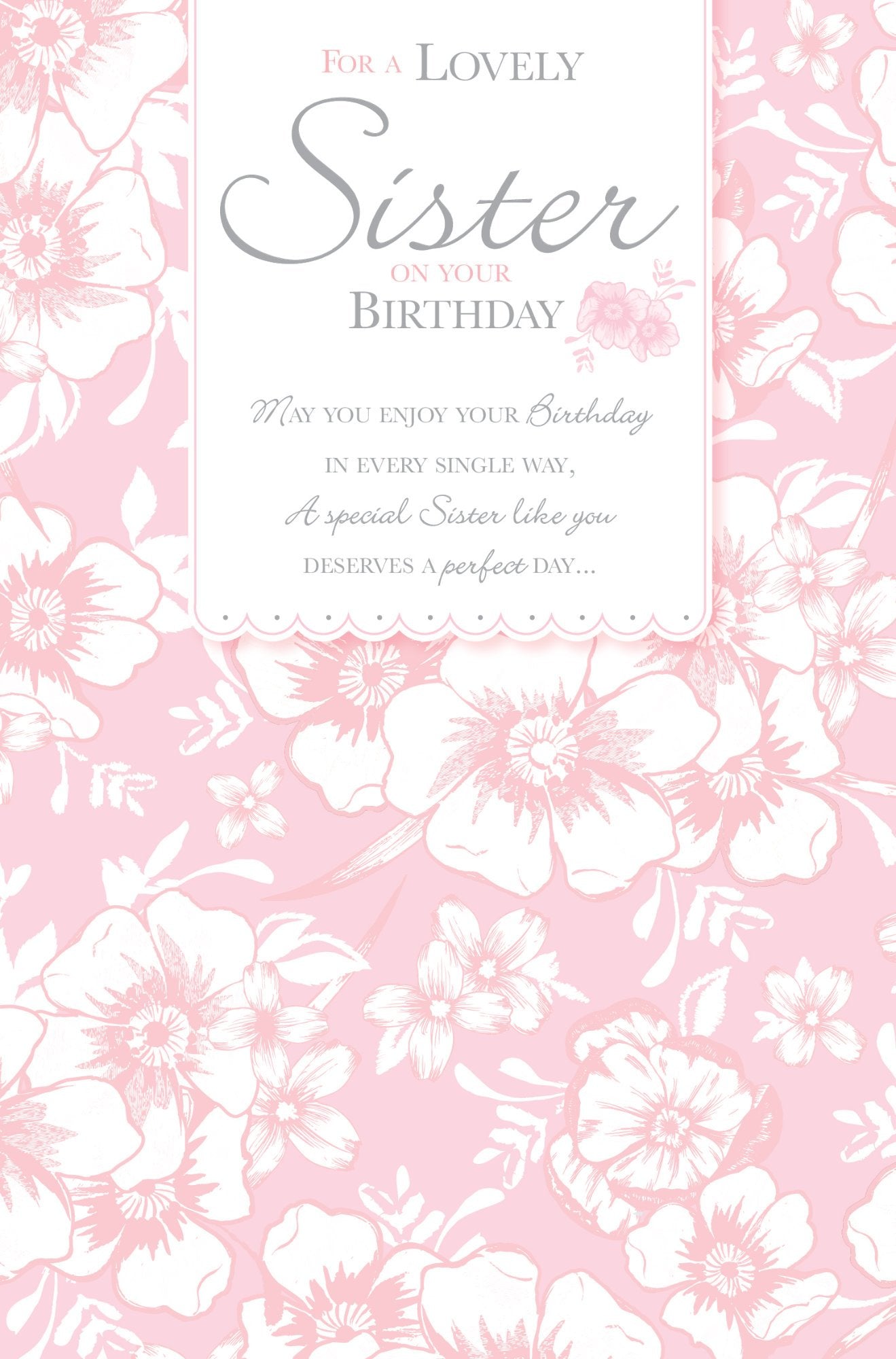 Photograph of Sister Birthday Perfect Day Greetings Card at Nicole's Shop