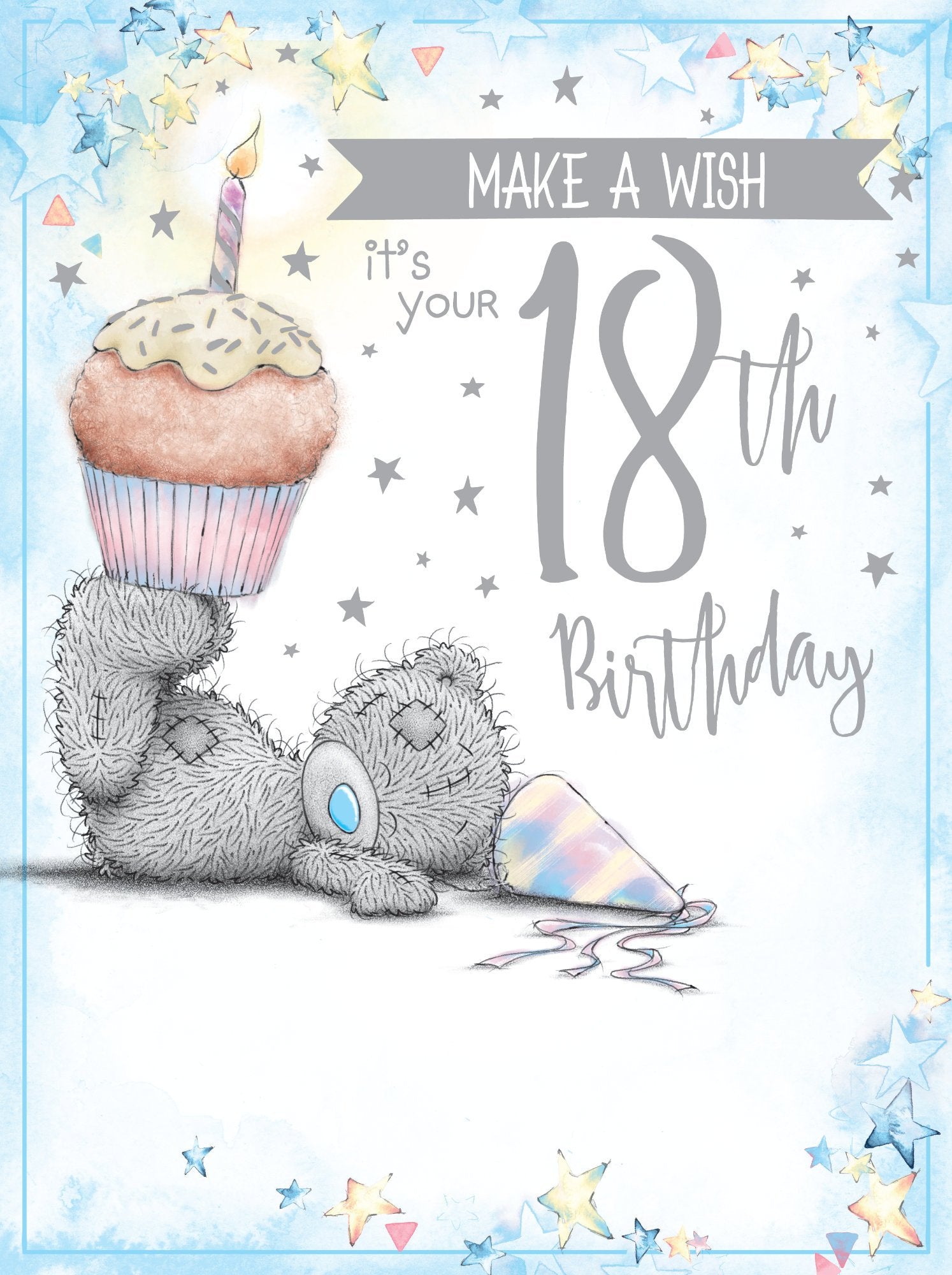 Photograph of 18th Birthday Teddy Cupcake Greetings Card at Nicole's Shop