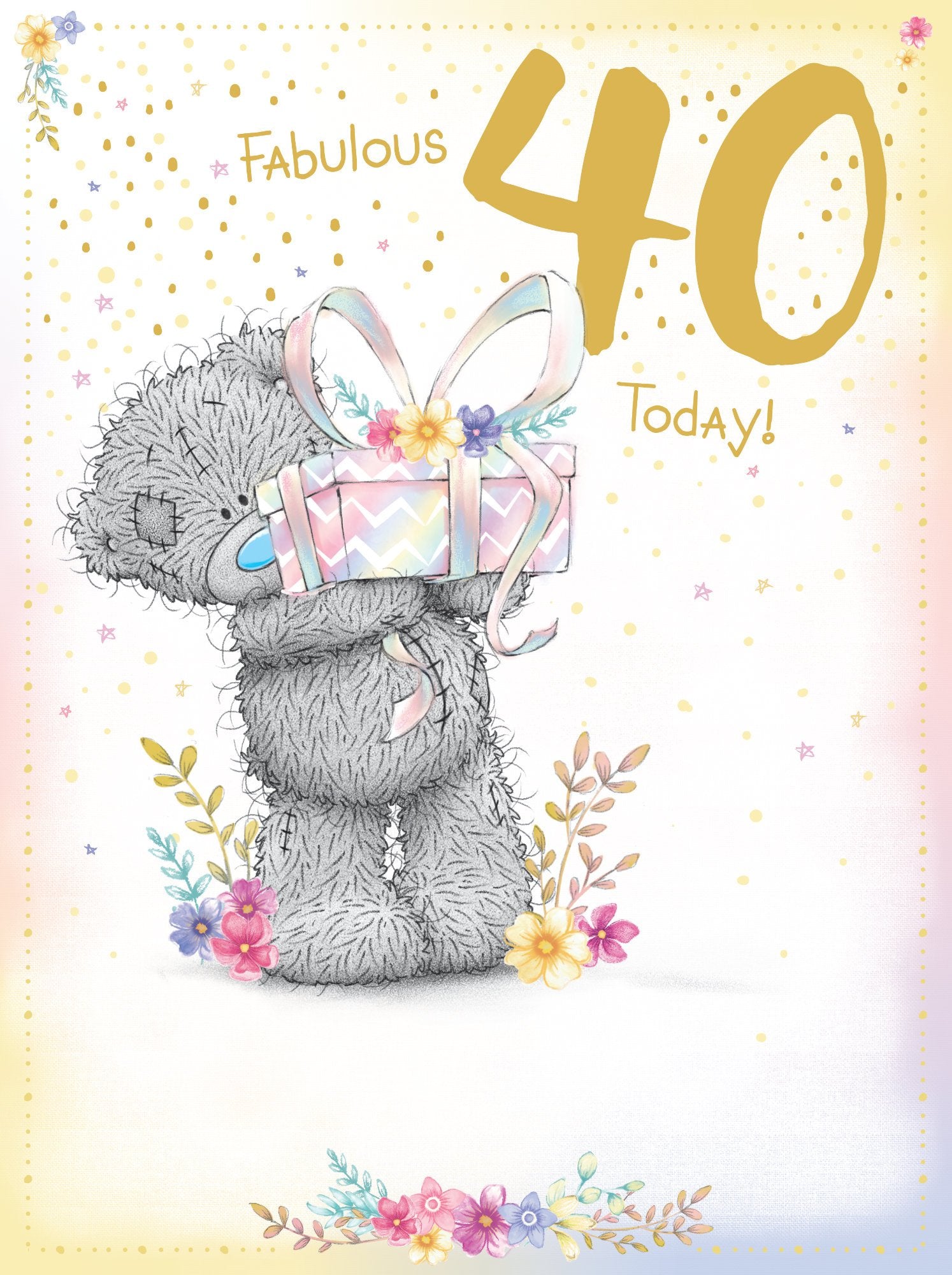 Photograph of 40th Birthday Teddy Fabulous Greetings Card at Nicole's Shop