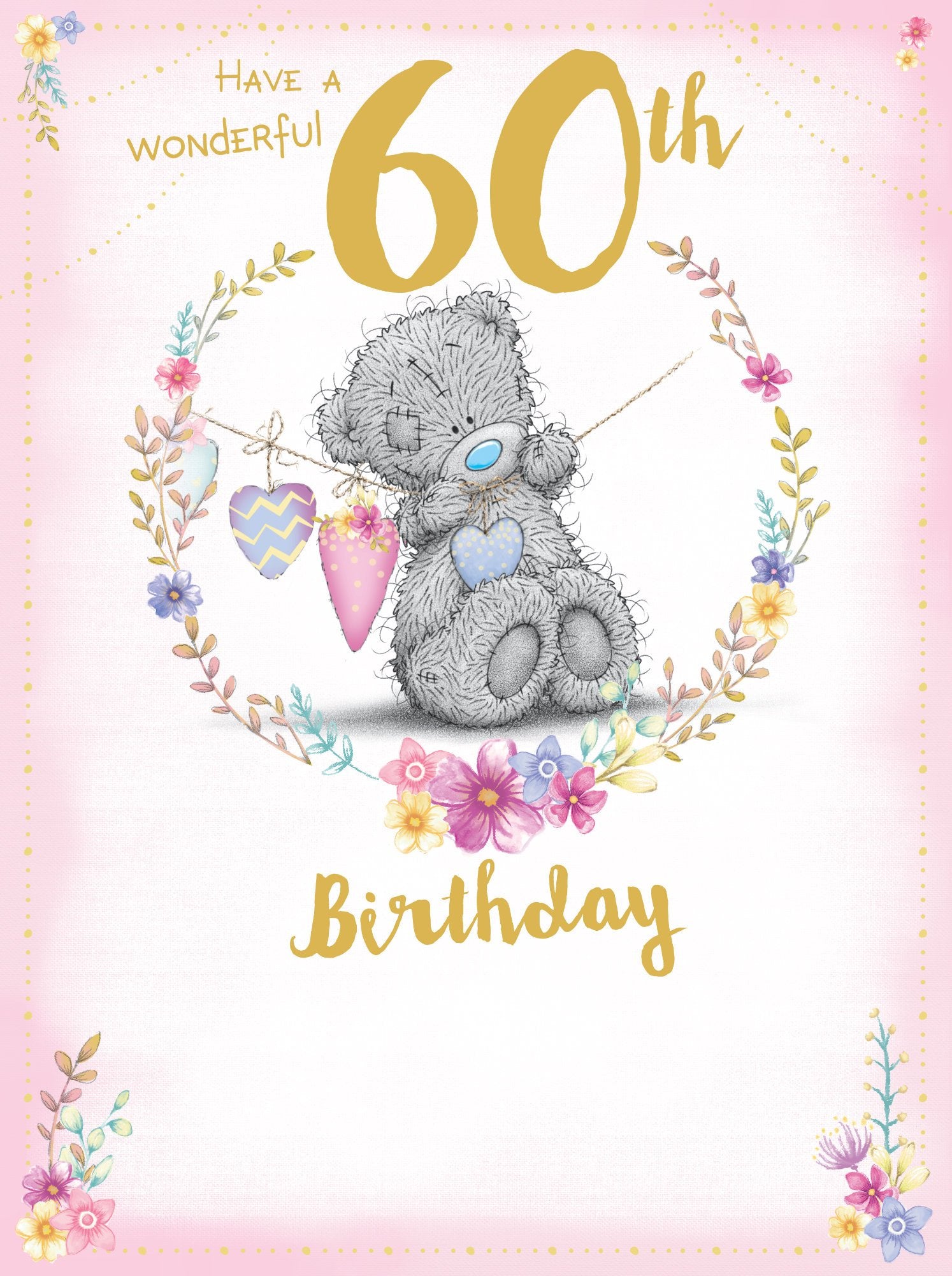 Photograph of 60th Birthday Teddy Sitting Greetings Card at Nicole's Shop
