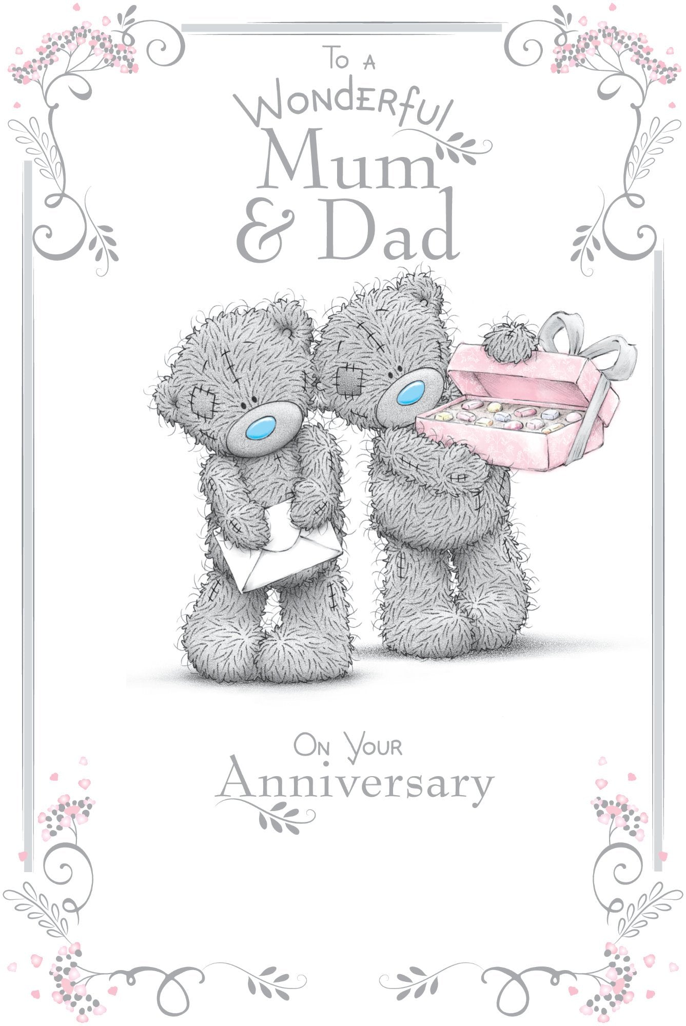 Photograph of Anniversary Mum & Dad Teddies Greetings Card at Nicole's Shop
