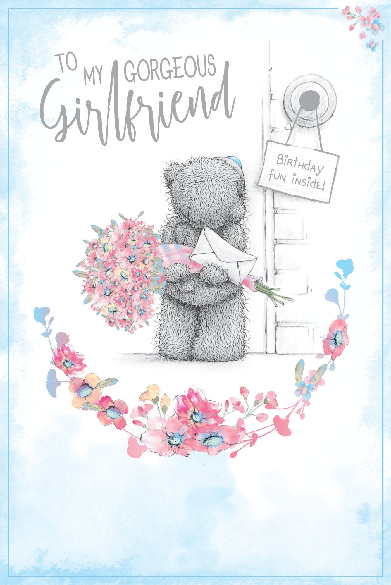 Photograph of Girlfriend Birthday Teddy Envelope Greetings Card at Nicole's Shop