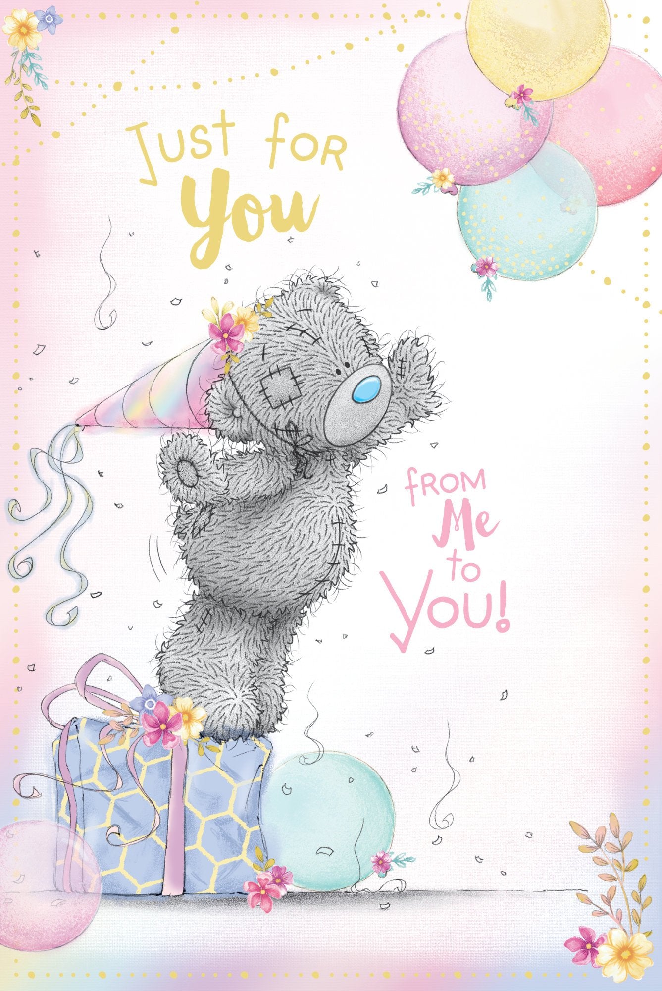Photograph of Open Birthday Bear Stood on Gift Greetings Card at Nicole's Shop