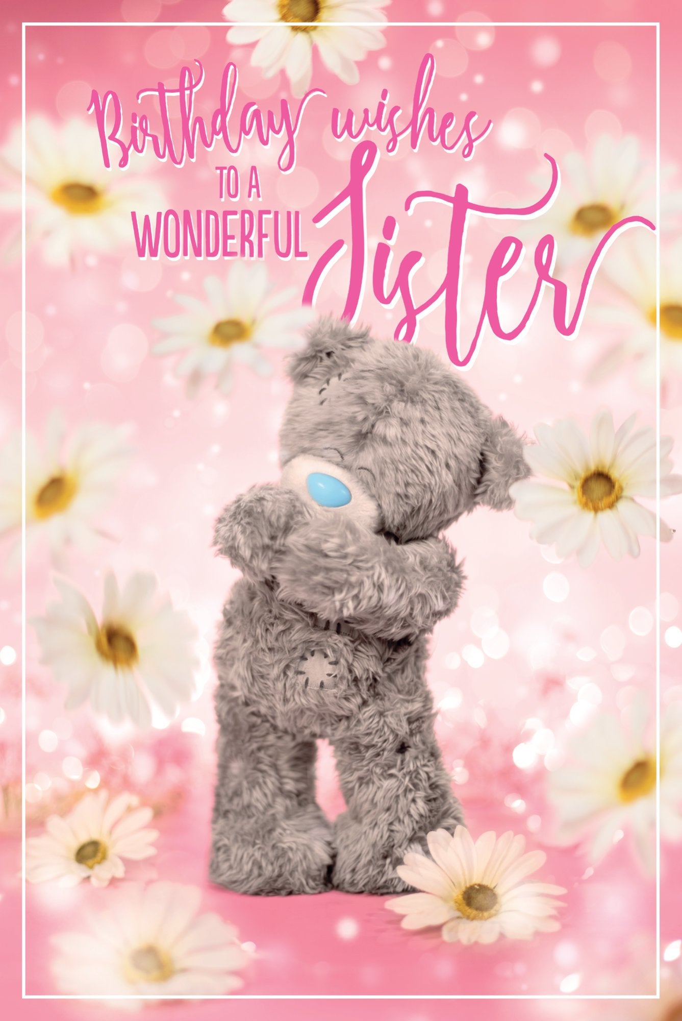 Photograph of Sister Birthday Teddy Flowers Greetings Card at Nicole's Shop