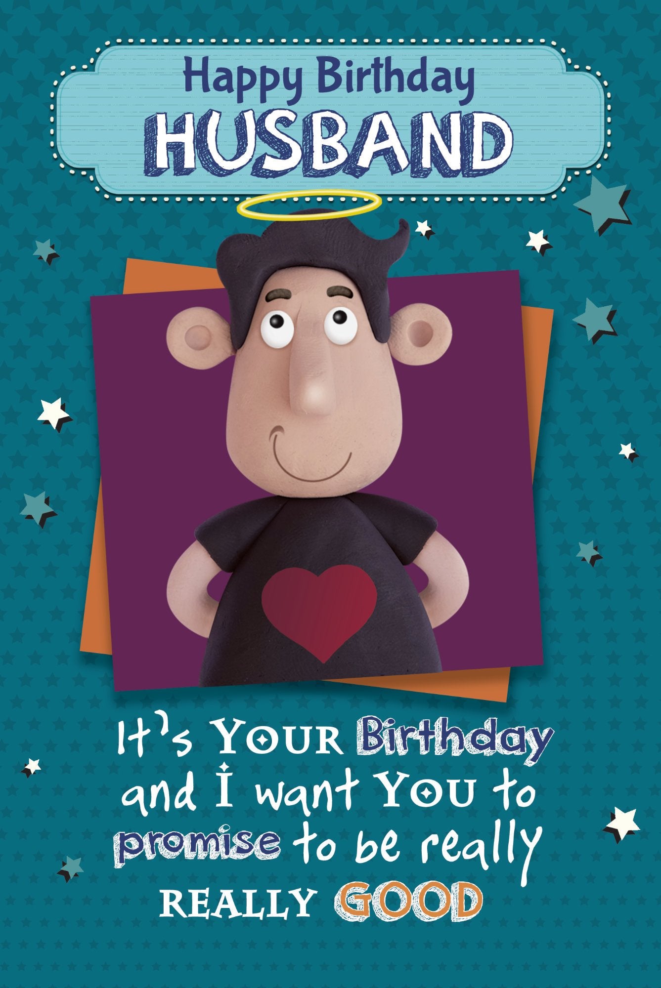 Photograph of Husband Birthday Good Funny Greetings Card at Nicole's Shop