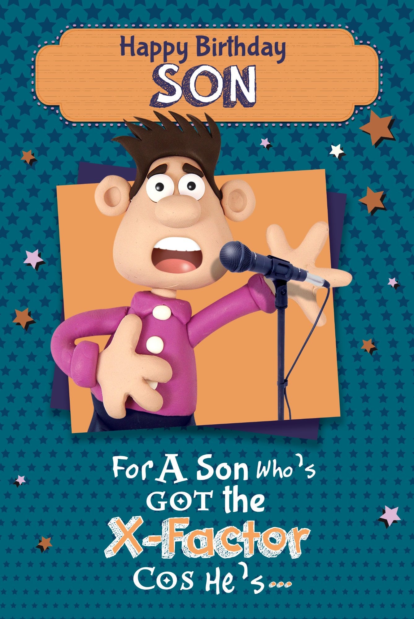 Photograph of Son Birthday X-Factor Funny Greetings Card at Nicole's Shop
