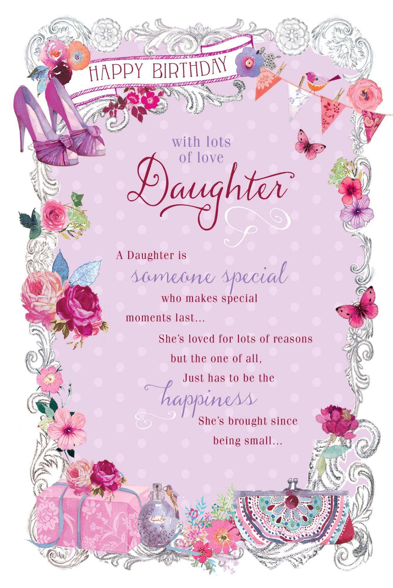 Photograph of Daughter Birthday Happiness Greetings Card at Nicole's Shop