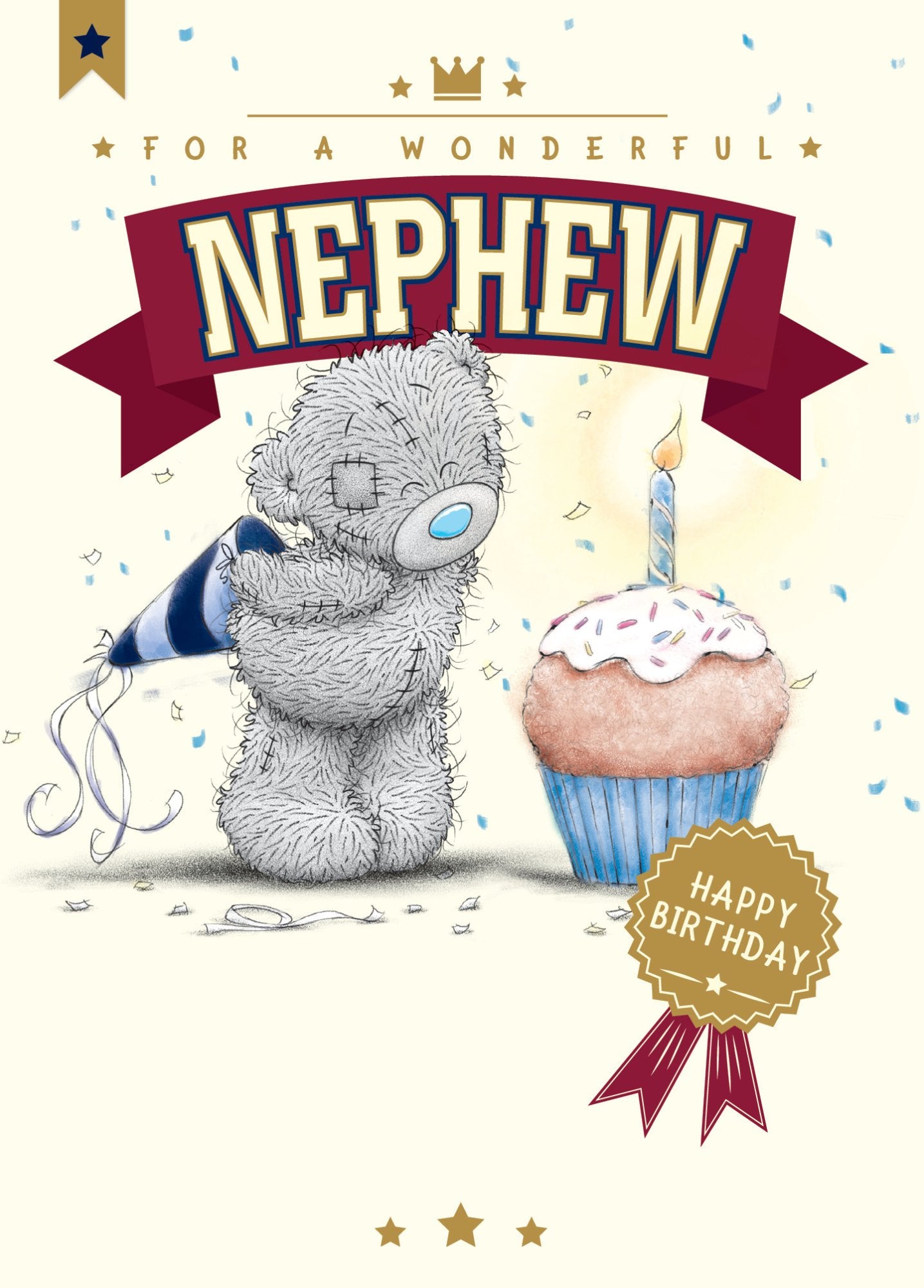 Photograph of Nephew Birthday Teddy Cupcake Greetings Card at Nicole's Shop
