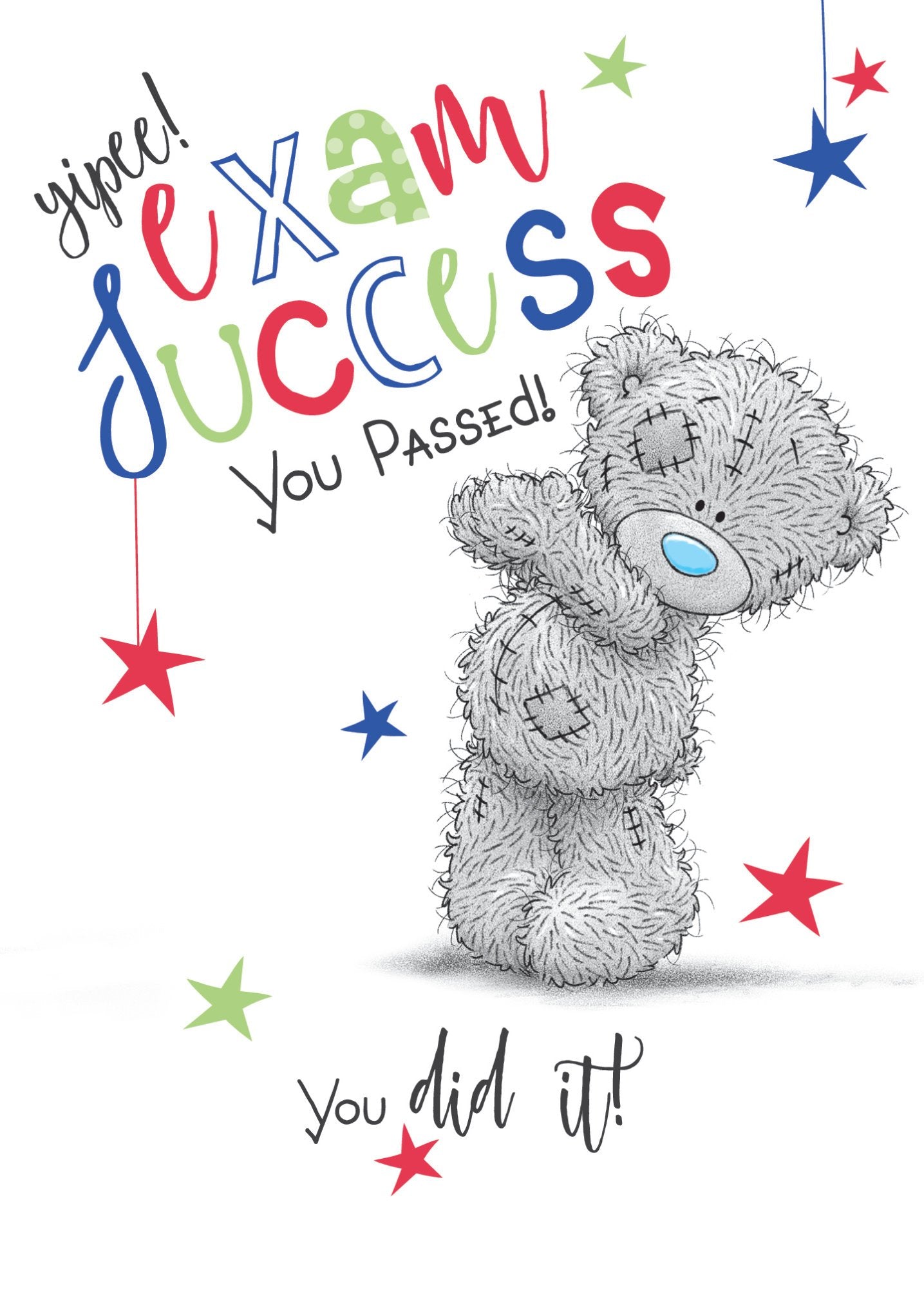 Photograph of Exam Congratulations Teddy Did It Greetings Card at Nicole's Shop